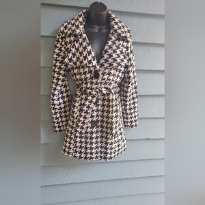 Wet Seal Houndstooth Wool Coat